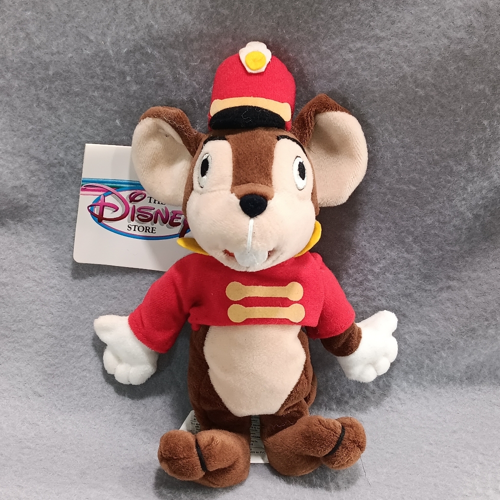 Vintage Disney Store Timothy Dumbo Mini Bean Bag Plush 8" - NWT